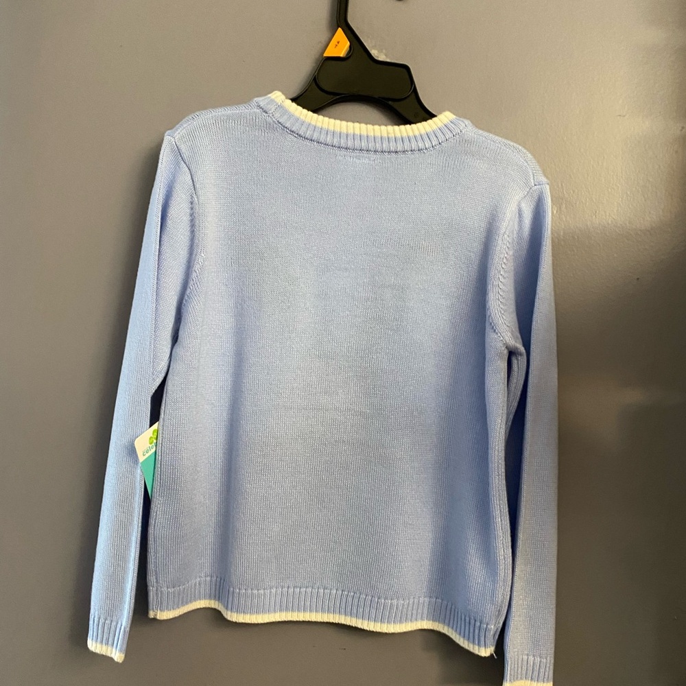 New! Kids Blue Lightweight Bunny Sweater Size 4T Easter - Picture 3 of 3